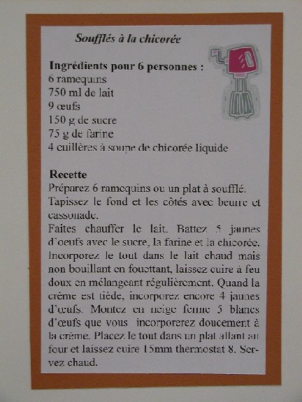 Souffl&eacute; &agrave; la chicor&eacute;e